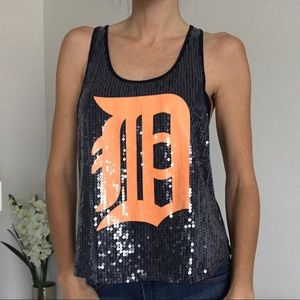 VS PINK Detroit Tigers Sequin Tank XS